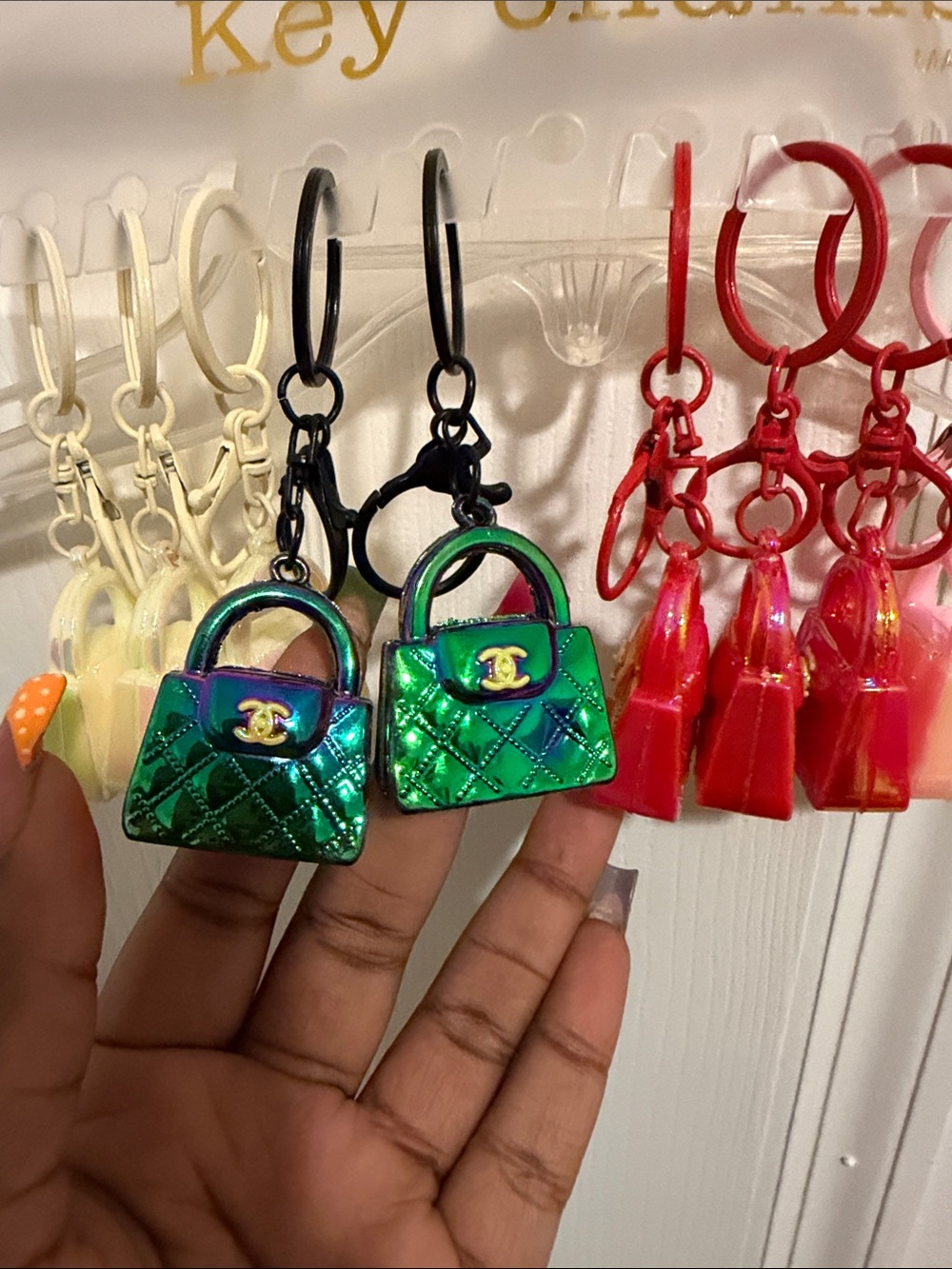 Mini Fashion Purse Keychain - Multi Color - Picture 3 of 5